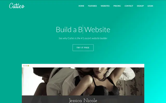Portada de Cuties Tools con su constructor de webs para escorts