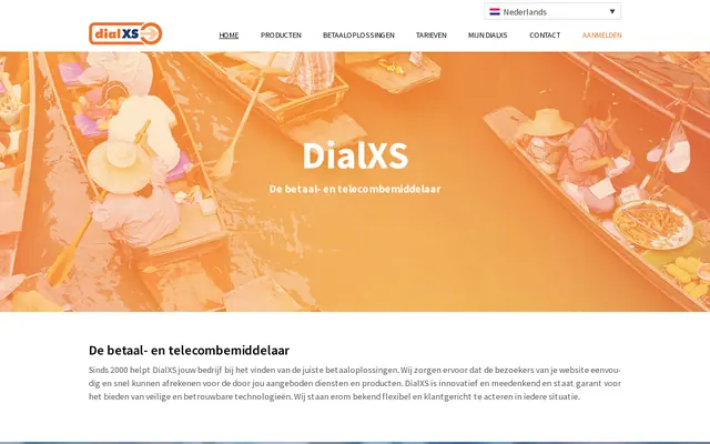 Accueil de DialXS, intermédiaire de paiement néerlandais