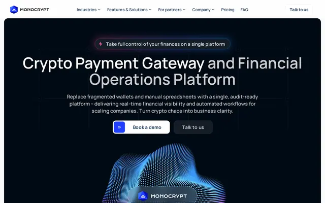 Portada de Monocrypt, plataforma de pagos cripto para empresas