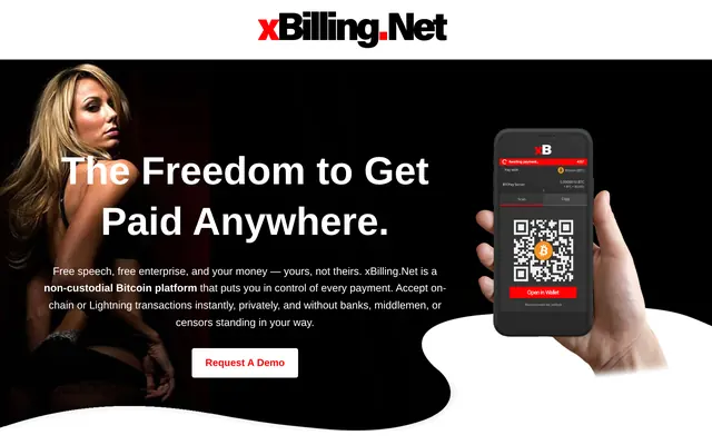 Page d’accueil de xBilling.Net, service de paiement en bitcoin